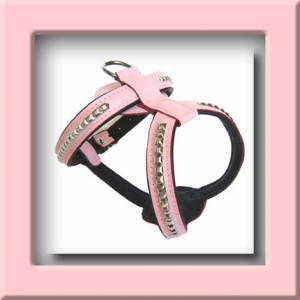 De Luxe Hunde Leder--Geschirr Gr.1 verstellbar 40-47cm