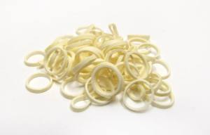 Hunde Zopfgummiringe aus Silikon 100 Stück ECRU