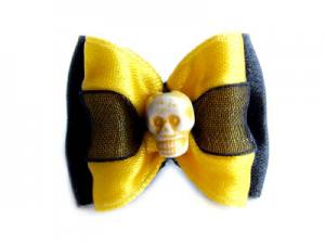 Schleife ``YELOW SKULL``Rockabilly Collektion