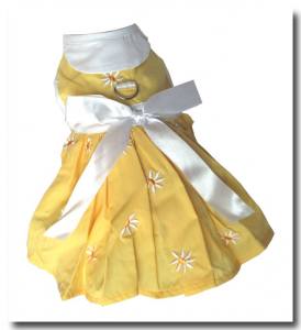 * LISA * Hundekleidchen YELLOW FLOWER