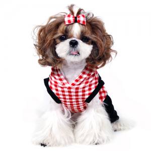 Hunde Schleife für besondere Anlässe Malteser,Shitzu RED-WHITE