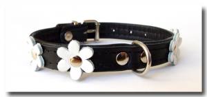 Lederhalsband FLOWER Gr.1 RESTPOSTEN