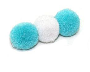 Hunde Spange KUGEL WHITE -BLUE