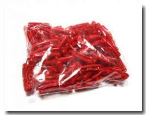 Hunde Plastik-Spangen Set  * 100 * RED