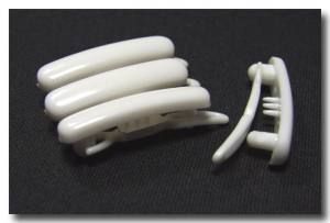 Hunde Plastik-Spangen Set * WHITE *