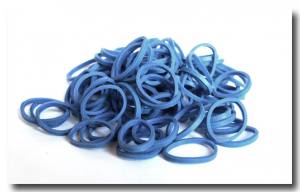 Hunde Natur Kautschuk Zopfgummiringe BLUE 100 stück