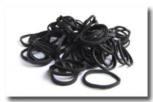 Hunde Natur Kautschuk Zopfgummiringe BLACK 100 stück
