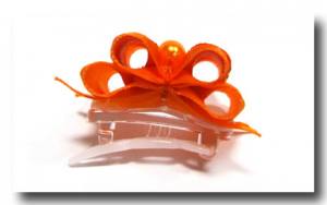Hunde Schleife ELEGANCE ORANGE GOLD