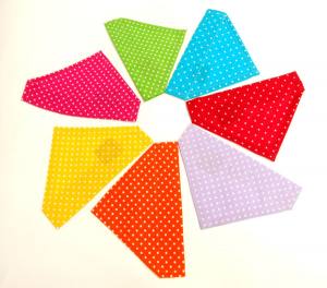2 in 1 Hundehalstuch / Halsband LITTLE DOTS Farben Wahl