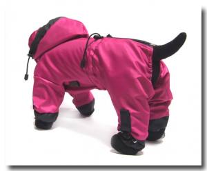 Regenanzug für Hunde *PINK BELLONA *extra für Weibchen mit D-Ring