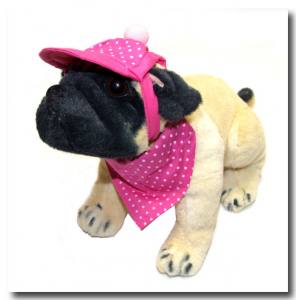 Cappy + Halstuch  SET PINK DOTS für Hunde