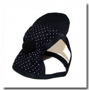 Hunde Mütze Cappy + Halstuch  SET BLACK DOTS für Hunde