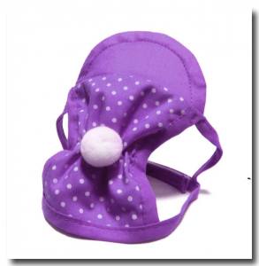Hunde Mütze Cappy + Halstuch  SET PURPLE DOTS für Hunde