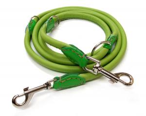 Rundlederleine,Lederleine 2,25 m Lang,10mm BUNT
