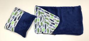 3 in 1 Handtuch, Schlafsack, Decke AUTOS BLAU