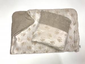 3 in 1 Handtuch, Schlafsack, Decke PAW BEIGE