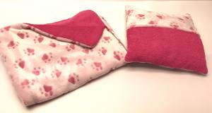 3 in 1 Handtuch, Schlafsack, Decke PINK PAW Gr.2