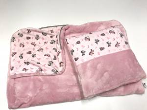 3 in 1 Handtuch, Schlafsack, Decke ROSA PONY
