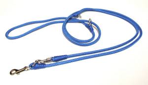 Hundeleine Führleine,  rund geflochten, 3-fach verstellbar 6 mm