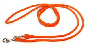 Hundeleine Führleine,  rund geflochten, 3-fach verstellbar 8 mm