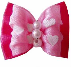 Hundeschleifen Set auf Gummi``PINK DREAM``