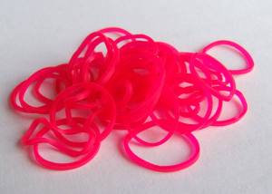 Zopfgummiringe aus Silikon  1,5 cm PINK 100 Stück
