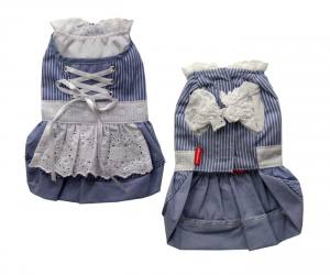 Drindl blau-weiss Kleid für Hunde RESTPOSTEN