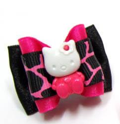 Hunde Schleife  BIG KITTY  BLACK-PINK