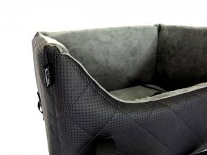 Hundeautositz Autokörbchen DE LUXE BLACK Elegance Gr.3