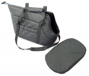 De LUXE Hundetragetasche WHITE-BLACK Gr.1 WELPEN