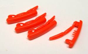 Hunde Plastik-Spangen Set  * ORANGE *