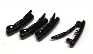 Hunde Plastik-Spangen Set  * BLACK *