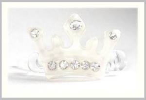 Hunde Spange STRASS KRONE