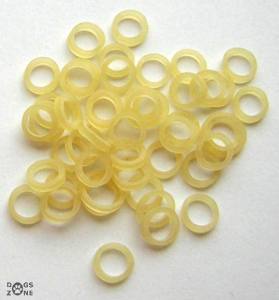 Hunde Mini Schleife auf Gummiring FLOCKE