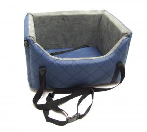 Hundeautositz Autokörbchen DE LUXE BLUE ELEGANCE