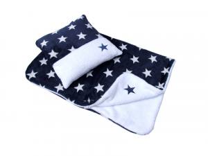 3 in 1 Handtuch, Schlafsack, Decke STERNCHEN DARK BLUE
