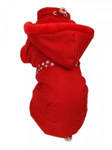 Hundejacke,Winterjacke mit Schal NESNA RED