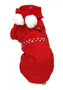 Hundejacke,Winterjacke mit Schal NESNA RED