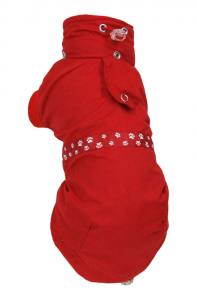 Hundejacke,Winterjacke mit Schal NESNA RED