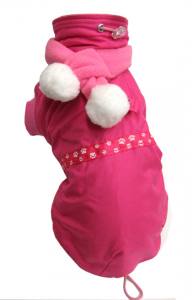 Hundejacke,Winterjacke mit Schal NESNA PINK