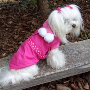 Hundejacke,Winterjacke mit Schal NESNA PINK
