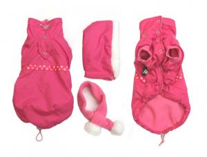 Hundejacke,Winterjacke mit Schal NESNA PINK