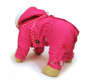 PINK PAW Wintermantel für Hunde mit Geschirr GIRLS ONLY für Hunde