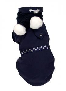 Hundejacke,Winterjacke mit Schal NESNA DARK BLUE RESTPOSTEN