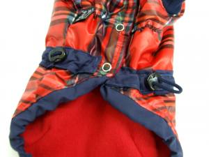 Hundejacke,Winterjacke RED-BLAU KARO