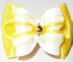 Hunde Schleife Exclusive Yellow Pearl