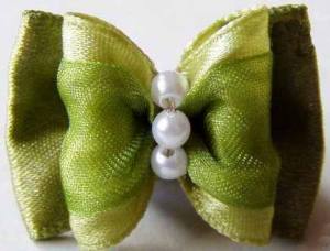 Hunde Schleife Exclusive GREEN PEARL