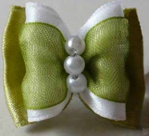 Hunde Schleife Exclusive LEMON WHITE