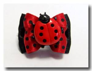 Hunde Schleife BIG  LADY BUG