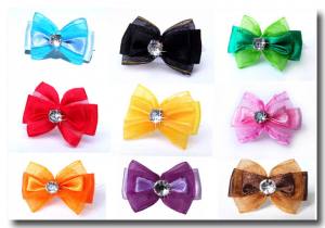 Hunde Schleife  * MINI STRASS * Farben Wahl